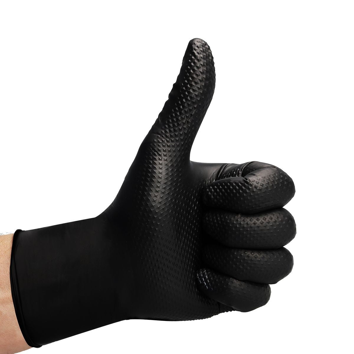 Mănuși Velo Strong, Negre, mărimea 2XL, Nitril, textură diamant, protecție mecanici